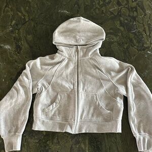 lululemon athletica Light Gray Zip-Up Hoodie